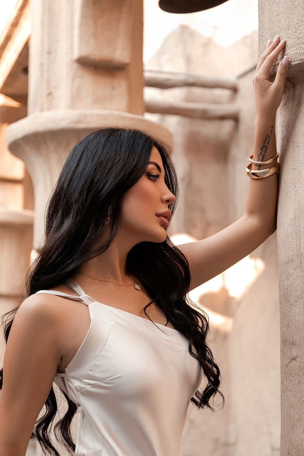 Sapphire MA campaign model Diana for social media content in Dubai